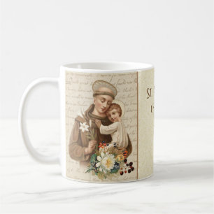 Mug St Anthony de bébé Jésus de Padoue