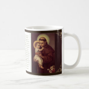 Mug St Anthony de Padoue avec la prière de Jésus de