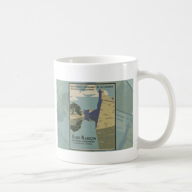 Mug St. Augustine Florida Poster du fort espagnol (Droite)
