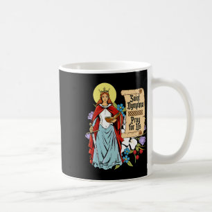 Mug St Dymphna Pureté Lily Patron Saint Santé mentale