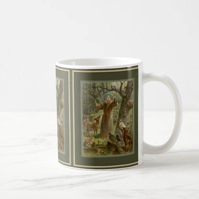 Mug St Francis d'Assisi avec des animaux (Droite)
