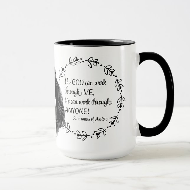Mug St Francis de citation d'Assisi (Droite)