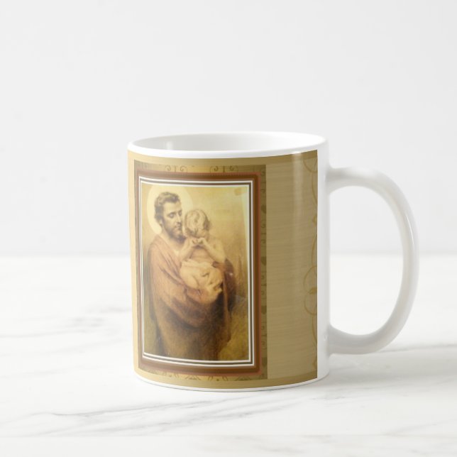 Mug St Joseph avec pleurer de Jésus de bébé (Droite)
