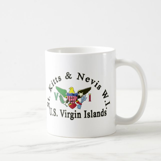 Mug St Kitts et Niévès/Îles Vierges américaines (Droite)