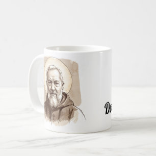 Mug St Padre Pio, Priez l'espoir Ne vous inquiétez pas