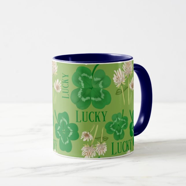 Mug St Patrick’s Day Clavier vert chanceux (Devant droit)