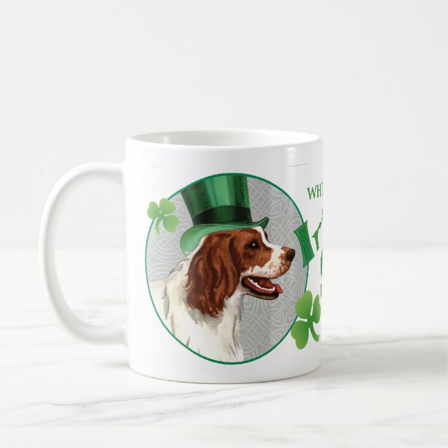 Mug St. Patrick's Day Irish Red & White Setter (Gauche)