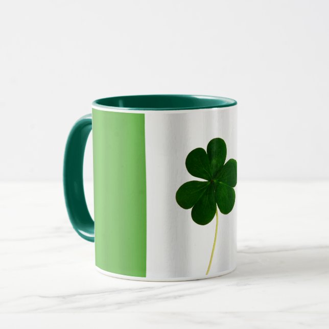 Mug St. Patrick's Day Irlandais Drapeau Shamrock Irlan (Devant gauche)