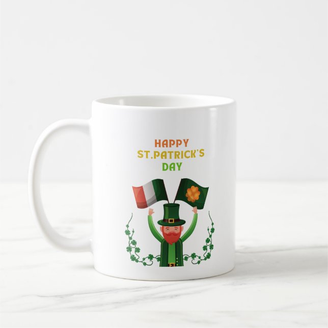 Mug St. Patricks Day Irlandais - Lucky Irish Shamrock (Gauche)