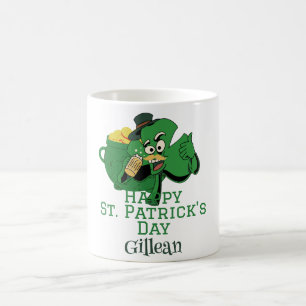 Mug St. Patrick's Day Irlandais vert casquette chanceu