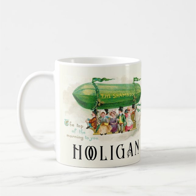 Mug St. Patrick's Day Irlande Hooligan coloré amusant (Gauche)