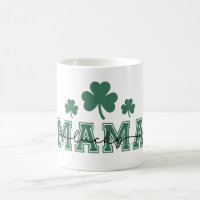 St. Patricks Day Lucky Mama avec des Clovers verts