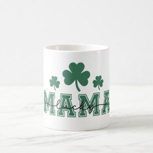 Mug St. Patricks Day Lucky Mama avec des Clovers verts