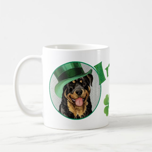 Mug St. Patrick's Day Rottweiler (Gauche)