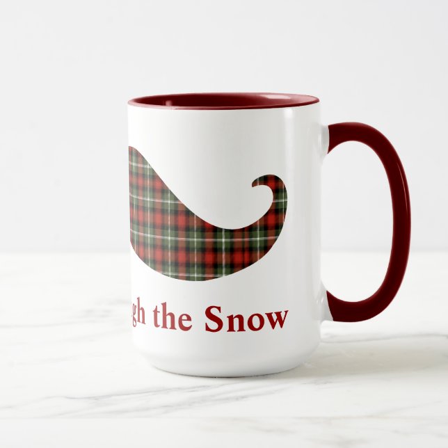 Mug Staching par la moustache de Noël de plaid de (Droite)