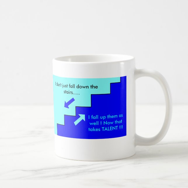 Mug stairsblue, je ne tombe pas simplement vers le bas (Droite)