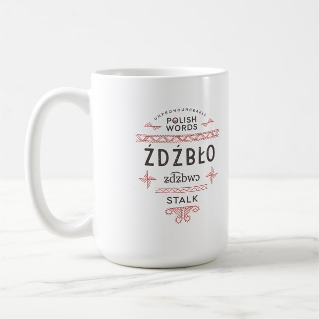 Mug Stalk des mots polonais (Gauche)