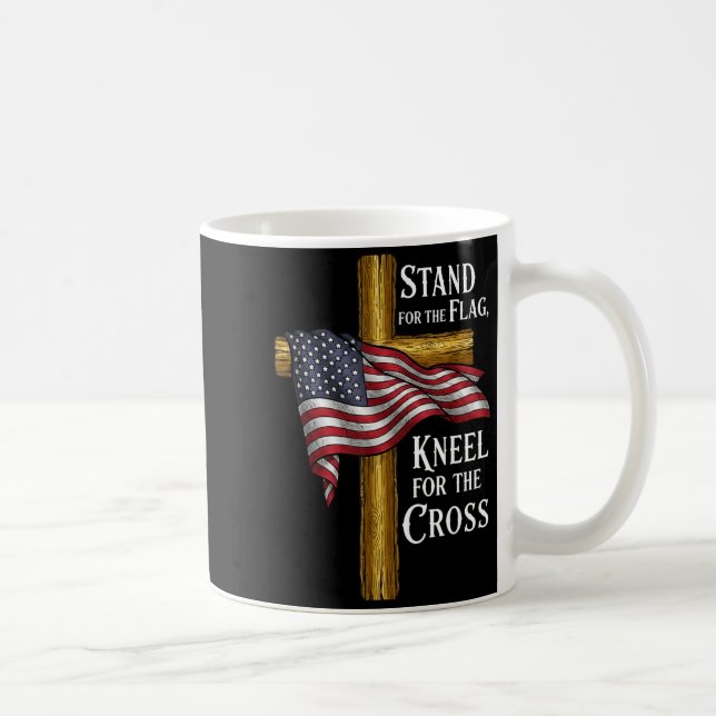 Mug Stand For Flag Kneel For Cross Patriotic Christian (Droite)