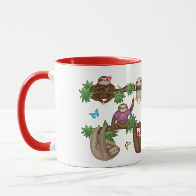 Mug Stanley Sloth violet "dégustez un canapé paresseux (Gauche)