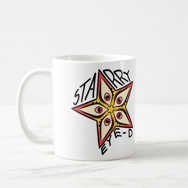 Mug Star Eye rose jaune rouge (Gauche)