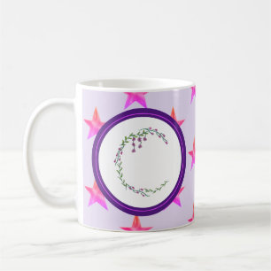 Mug Star Monogram Première Nature dessinée à la main D