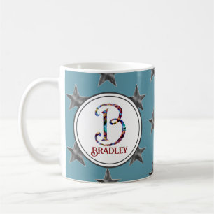 Mug Star Monogramme Famille Nom initial Nautique