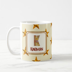 Mug Star Patchwork Nom K Monogramme initial