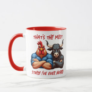 Mug Stare-brise non amusé pour coq et ox