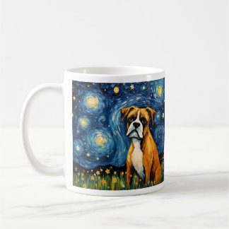 Mug Starry Night Companion - Chien Vintage au milieu d