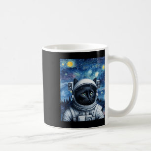 Mug Starry Night Cosmic Cat Astronaut Art
