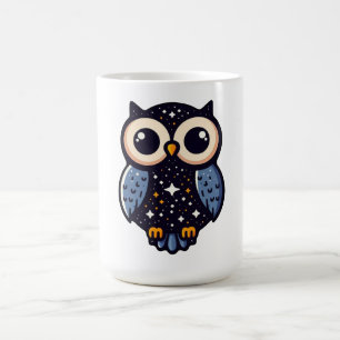 Mug Starry Night Owl Art - lunatique, nocturne, étoile