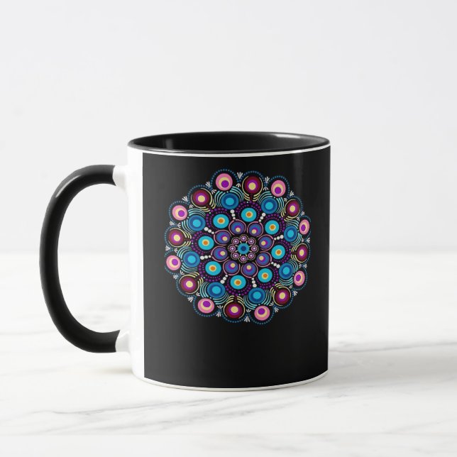 Mug Starry Night Whimsigoth Dot Mandala (Gauche)