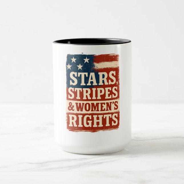 Mug Stars, Stripes & Women’s Rights Distressed Flag (Centre)