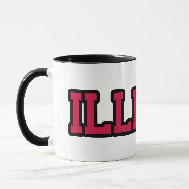 Mug State Of Illinois Pride Café Personnalisé À Deux T (Gauche)