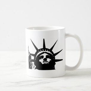 Mug Statue d'Art Pop Noir & Blanc de la Liberté
