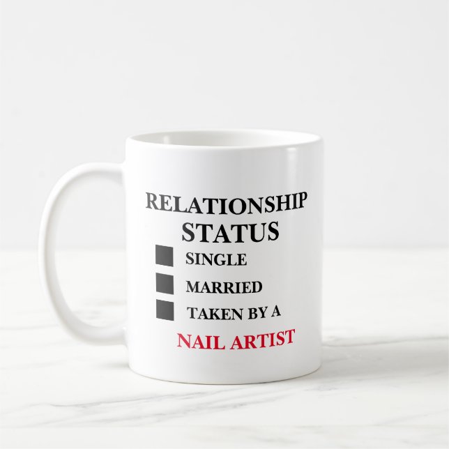 Mug Statut de la relation Artiste de ongles (Gauche)