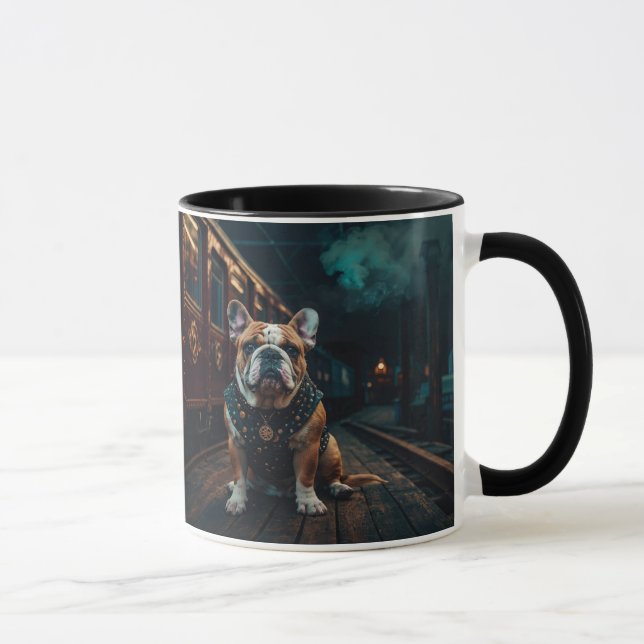 Mug Steampunk Bulldog Stationmaster Portrait (Droite)