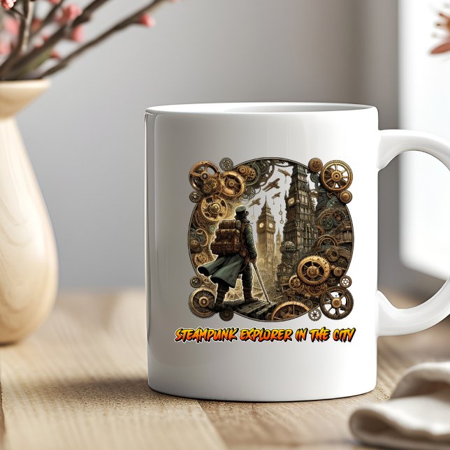 Mug Steampunk Explorer dans la ville de Gears Coffee M (Créateur téléchargé)