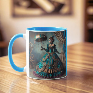 Mug Steampunk Vintage Victorian Lady Circus