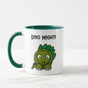 Mug Stégosaure de dessin animé vert mignon avec un jeu