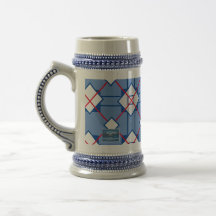 Mug Stein - Blue (Croix Rouge) RFPMDesigns ©️ 2023