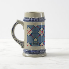 Mug Stein - Blue (Croix Rouge) RFPMDesigns ©️ 2023