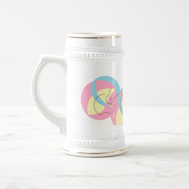 Mug Stein: Fußball in Bewegung. Bierglas (Links)