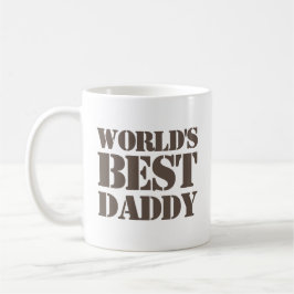 Mug Stencil Brown Texte Meilleur papa du monde
