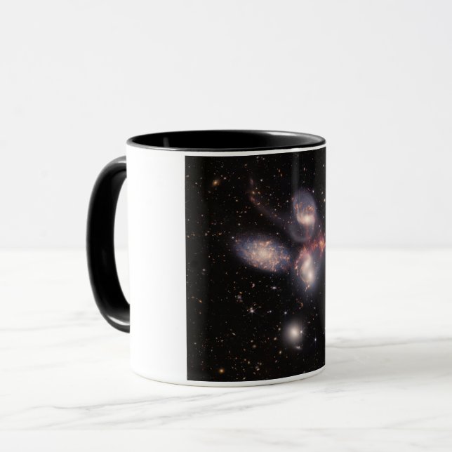 Mug Stephan's Quintet 5 Galaxies Deep Field James Webb (Devant gauche)