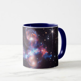 Mug Stephan's Quintet Galaxies Hubble & JWST