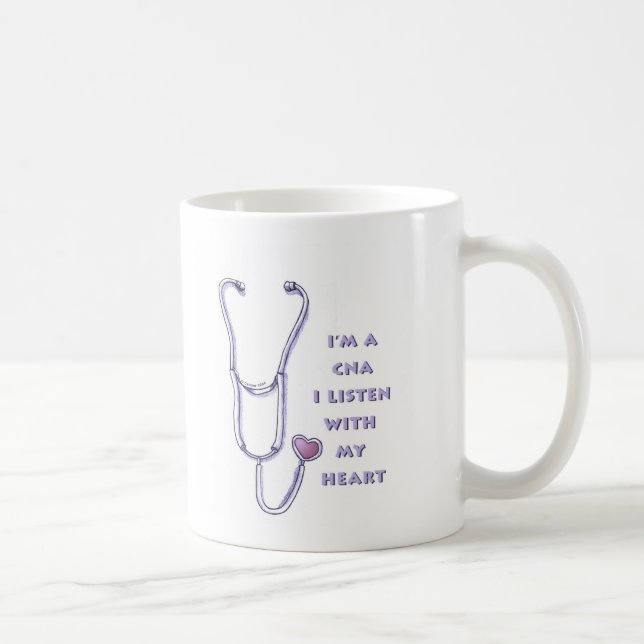 Mug Stethoscope Coeur CNA Infirmière (Droite)