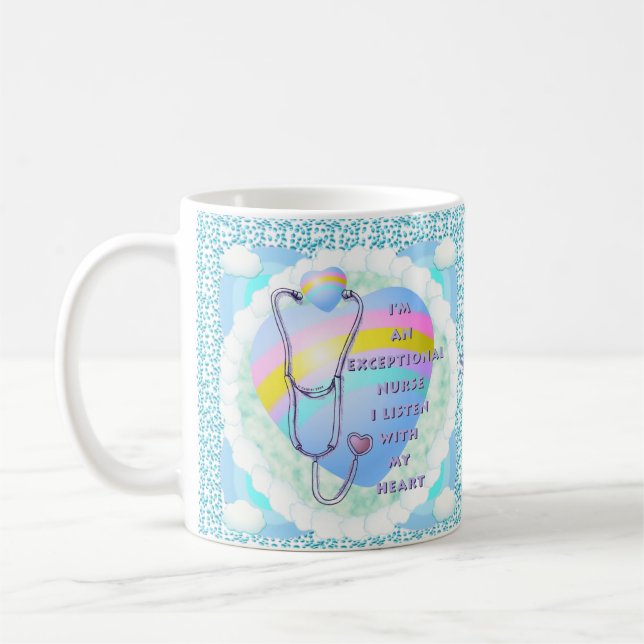 Mug Stéthoscope infirmière exceptionnelle  (Gauche)