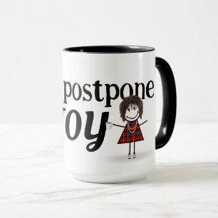 Mug Stick Figure Girl with Joy Cote