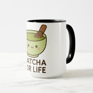 Mug Sticker à bol mignon Matcha